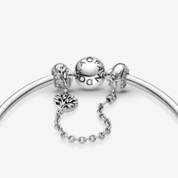 Pandora Heart Family Tree Safety Chain Charm - Picture 3 of 6